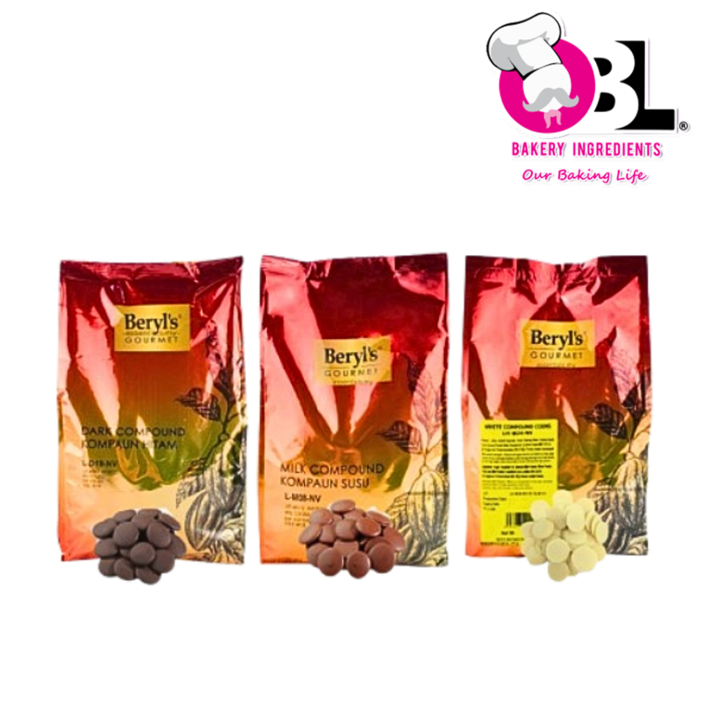 BERYL'S DARK/MILK/WHITE CHOCOLATE COMPOUND/COIN/NUGGET/ BUTTON 1KG ...