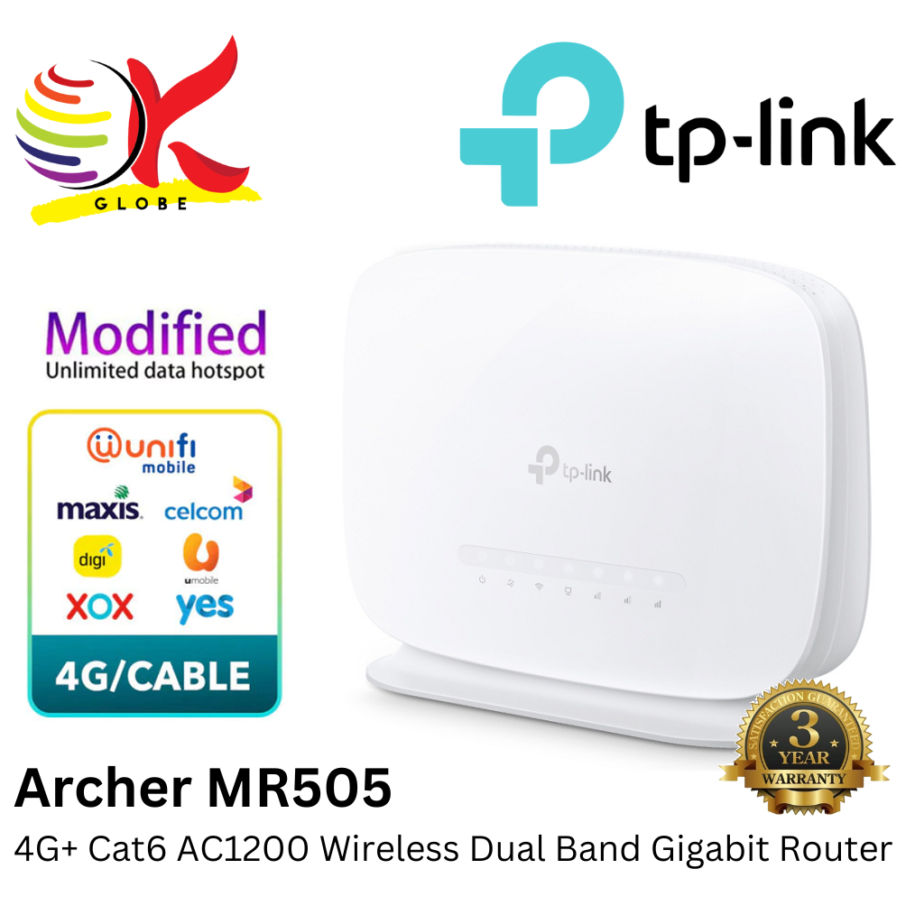 TP-LINK ARCHER MR505 AC1200 4G+ CAT6 Wi-Fi Wireless Dual-Band Gigabit ...