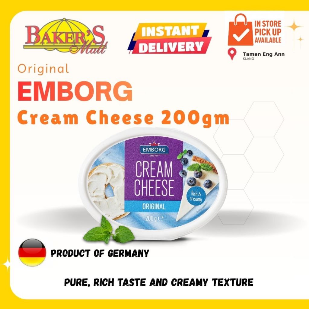 [INSTANT DELIVERY ONLY] Emborg Cream Cheese (Original) 200gm / Emborg ...