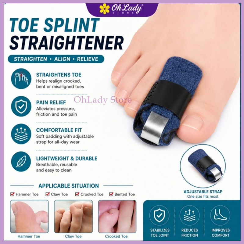 Toe Splint Straightener for Hammer Bent Toe, Claw Crooked Sprained Toe ...