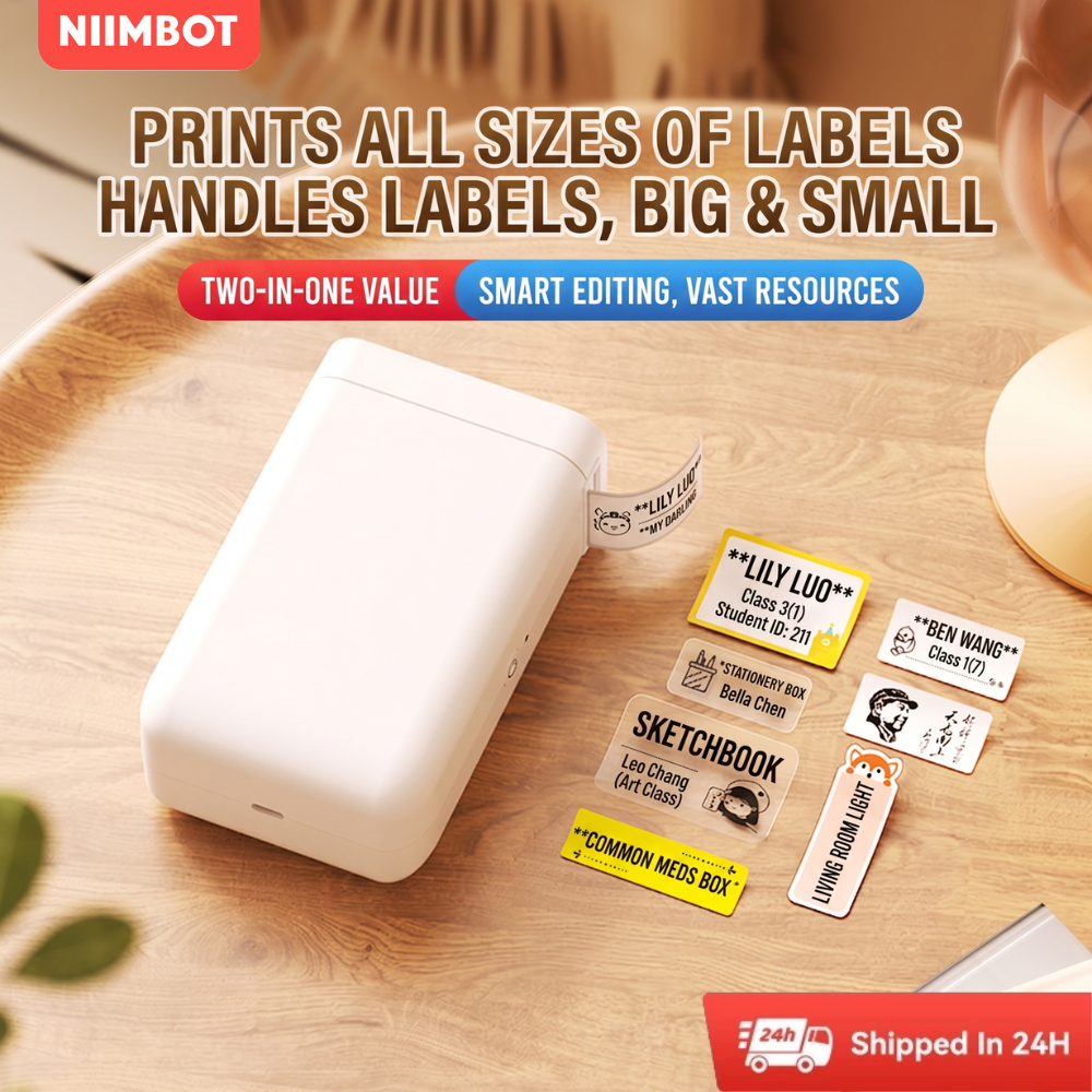 NIIMBOT D101 Label Printer Sticker Nama Bluetooth Inkless for Name ...