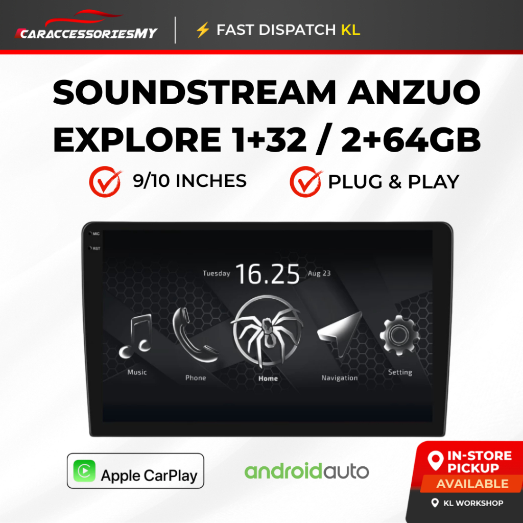 Soundstream QLED Android Player DSP 1+32GB 2+64GB 9” 10” Car Stereo ...