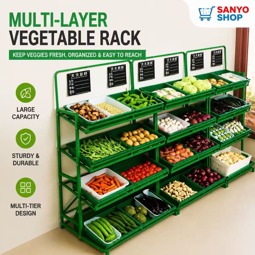 Vegetable shelf, fruit store display shelf, supermarket commercial ...