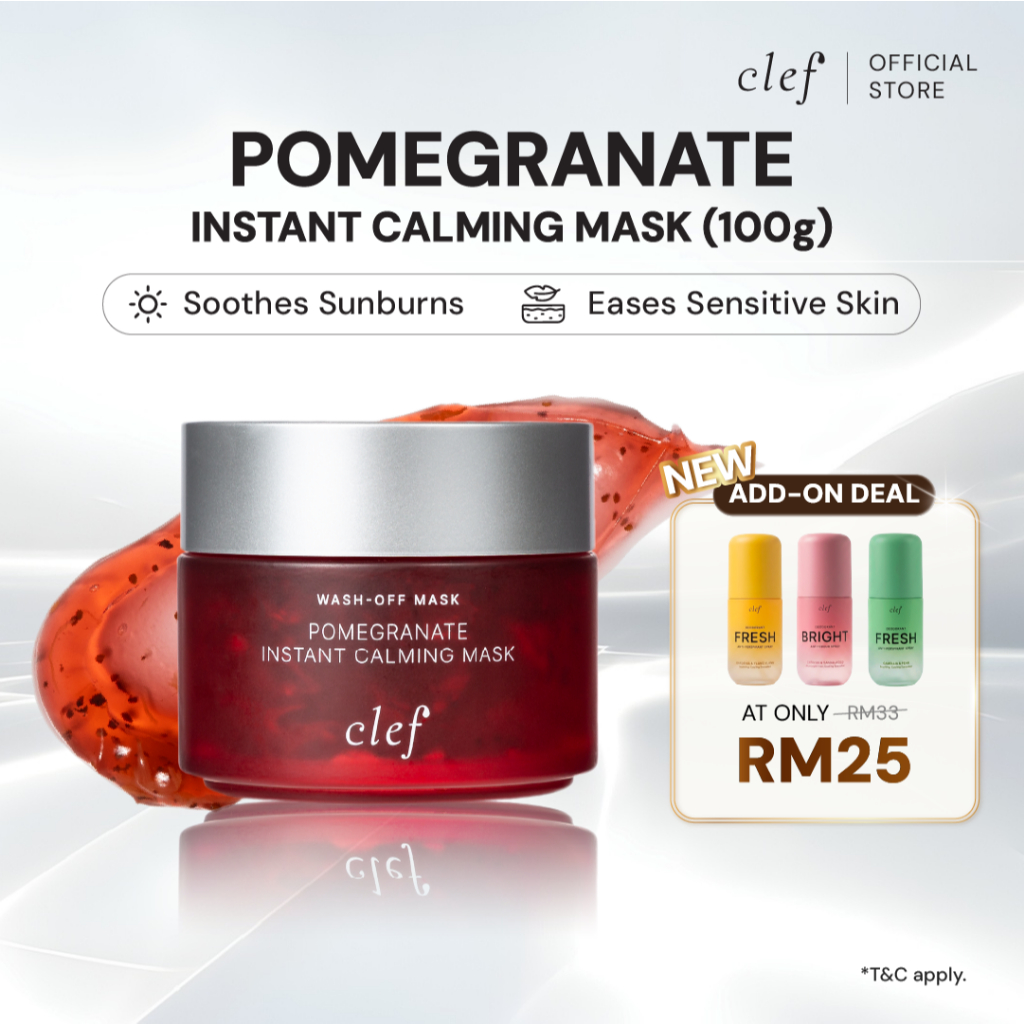 [10 MIN CALMING] CLEF Pomegranate Instant Calming Mask 100g | Soothing ...