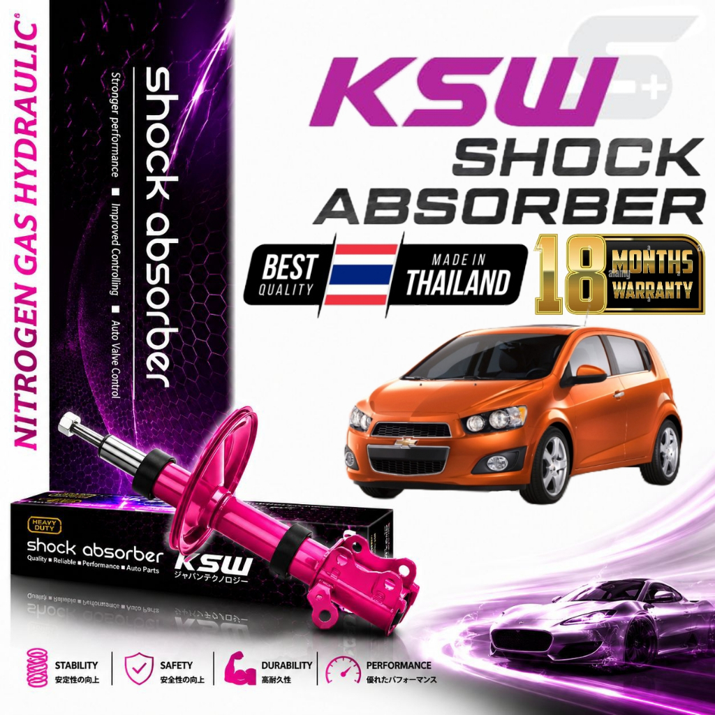 KSW S+ HEAVY DUTY SHOCK ABSORBER FOR CHEVROLET SONIC 1.4 FRONT & REAR ...