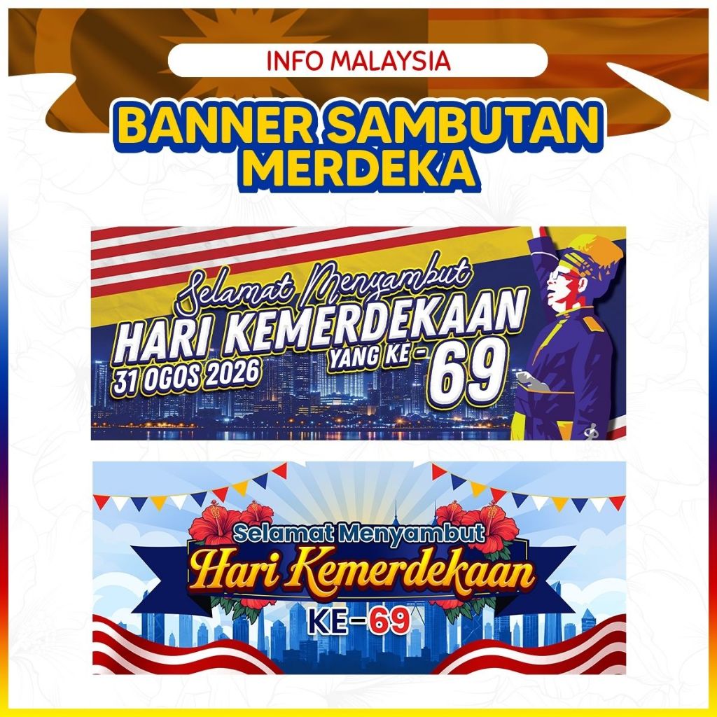{PART 1} BANNER HARI KEMERDEKAAN/MERDEKA YANG KE-69 TAHUN 2026 | HARI ...