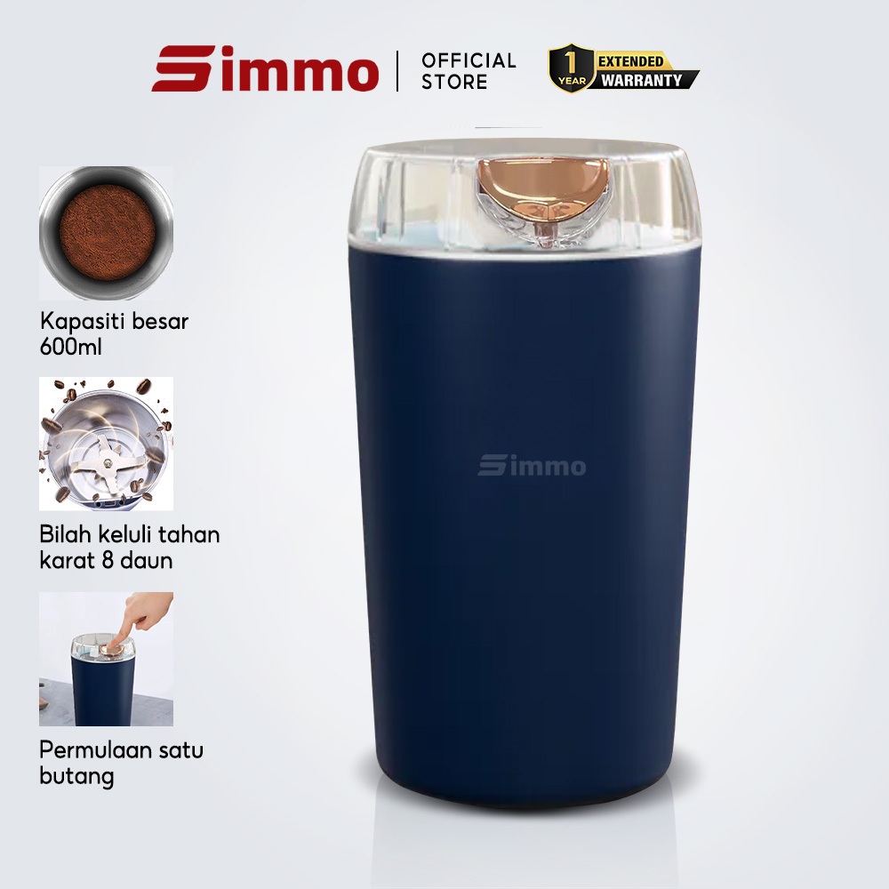 Simmo Portable Electric Grinder Large Capacity Coffee Bean Stainless ...