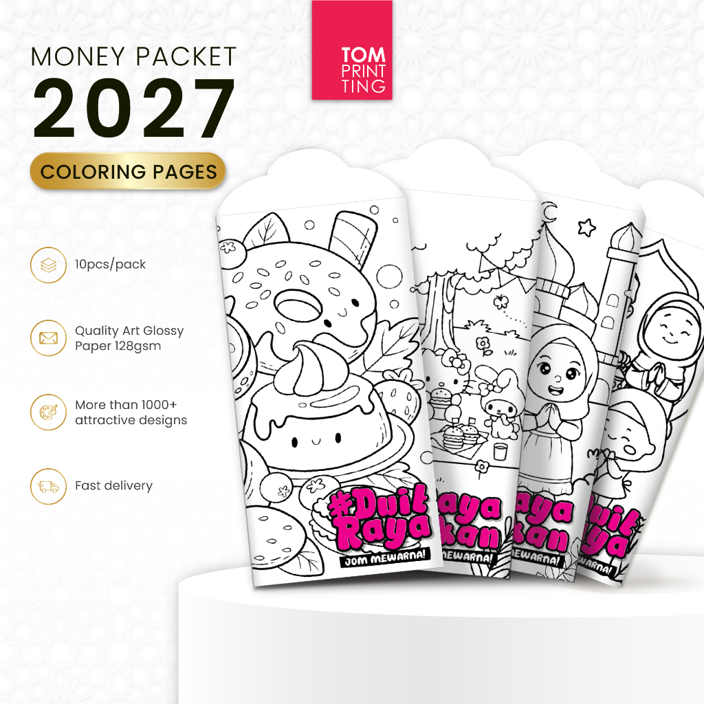TOM sampul raya 2027 tema mewarna 10/100pcs | Shopee Malaysia