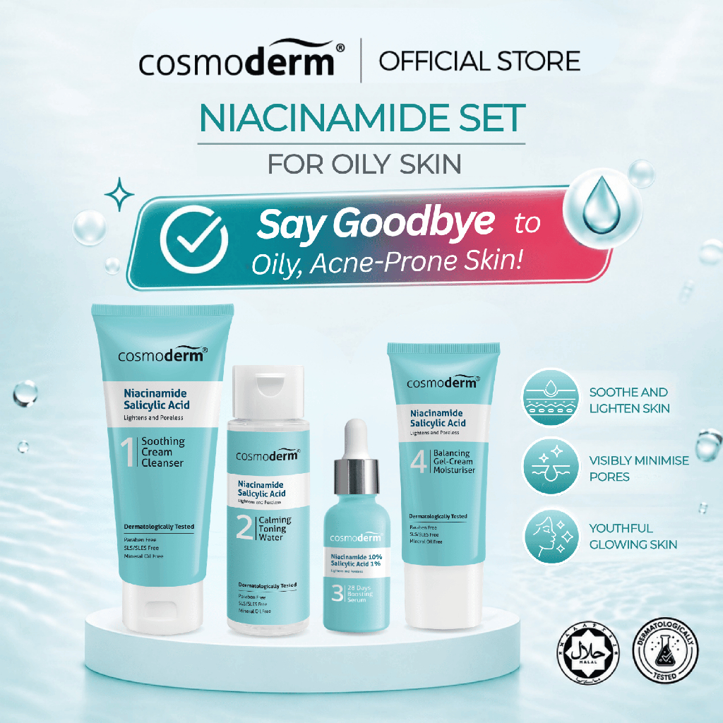 Cosmoderm Niacinamide Set (Oily Skin) | Shopee Malaysia