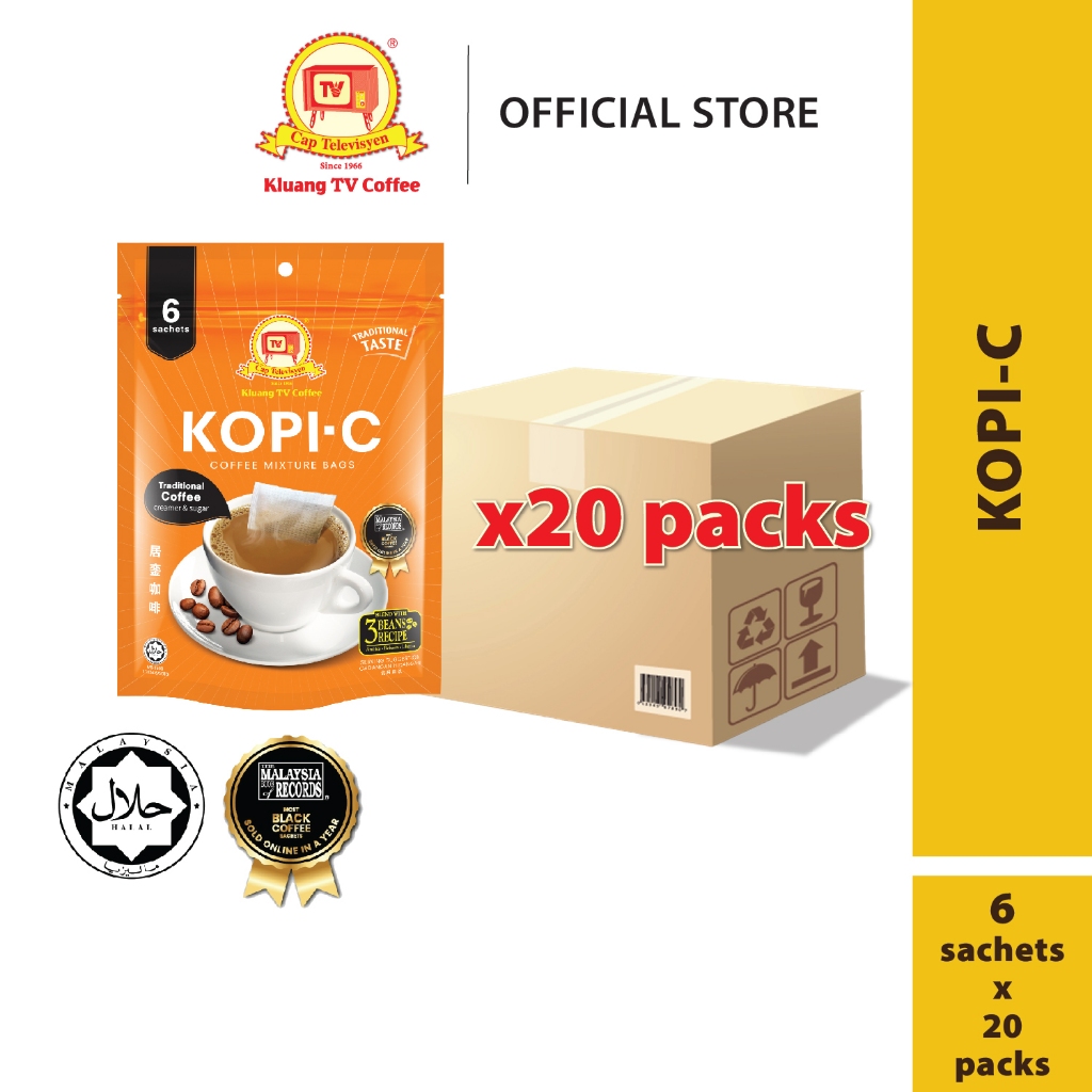 Kluang TV Coffee Kopi C (6 sachets x 20 packs) | Shopee Malaysia