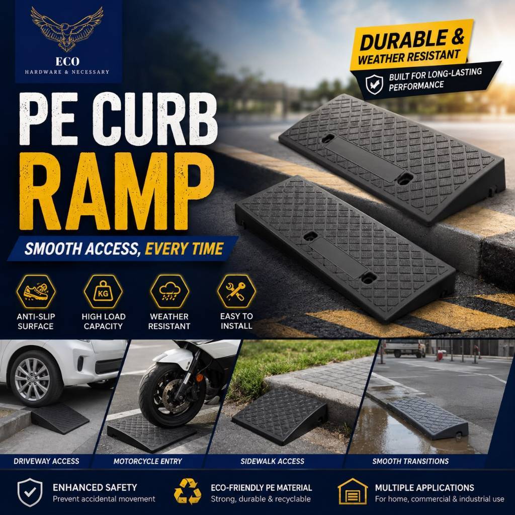 Heavy Duty PE Road Driveway Curb Ramp Kerb Wheelchair Car Bike ...