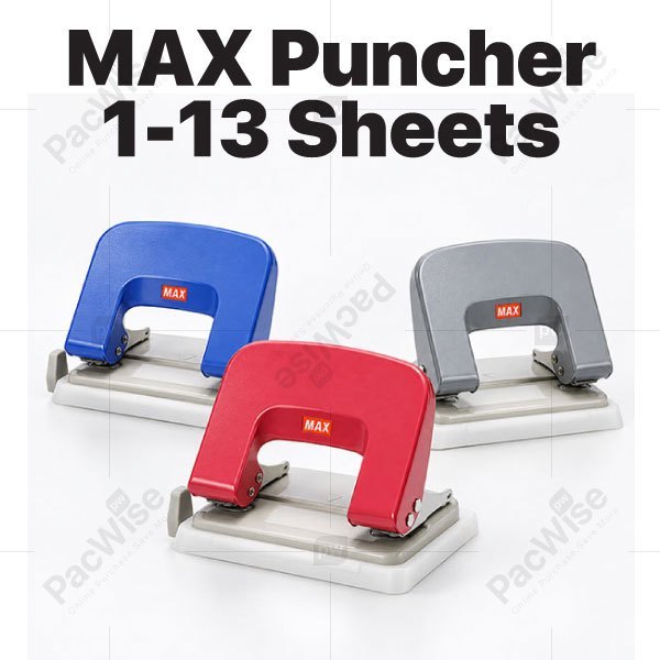 MAX DP-F2BN2 2 Hole Puncher 13 Sheets Adjustable Paper Guide Random ...