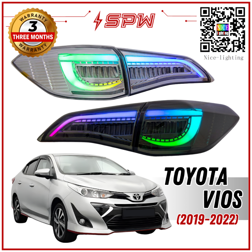 Toyota Vios (2019-2022) NCP151 NSP151 RGB Rainbow Tail Lamp Tail Light ...