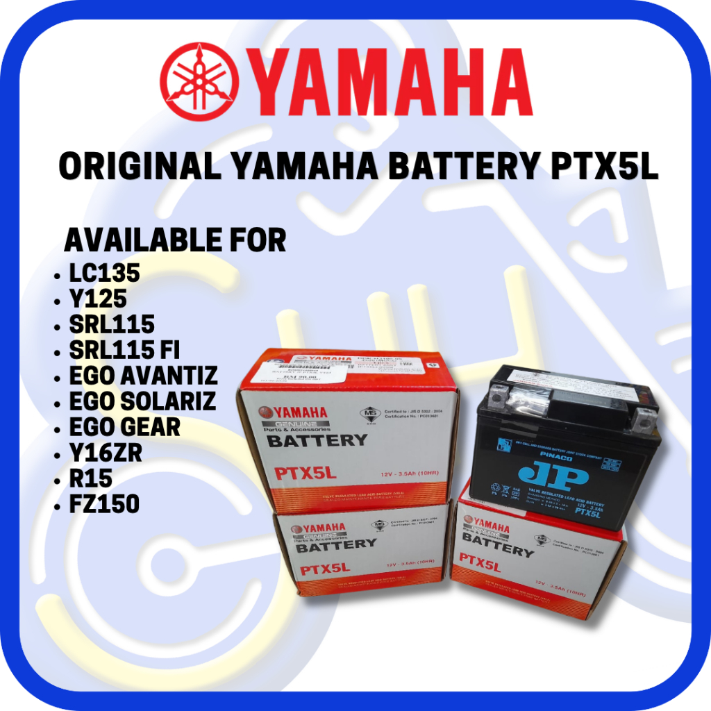 YAMAHA ORIGINAL BATTERY TEKHNE HLYM PTX5L PINACO FOR 135LC, Y15ZR ...