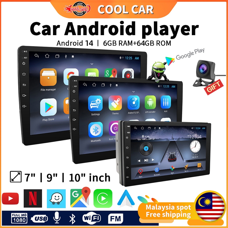 👍Dual Fan Car Android Player 7 9 10 inch (8GB RAM+64GB) quad core car ...