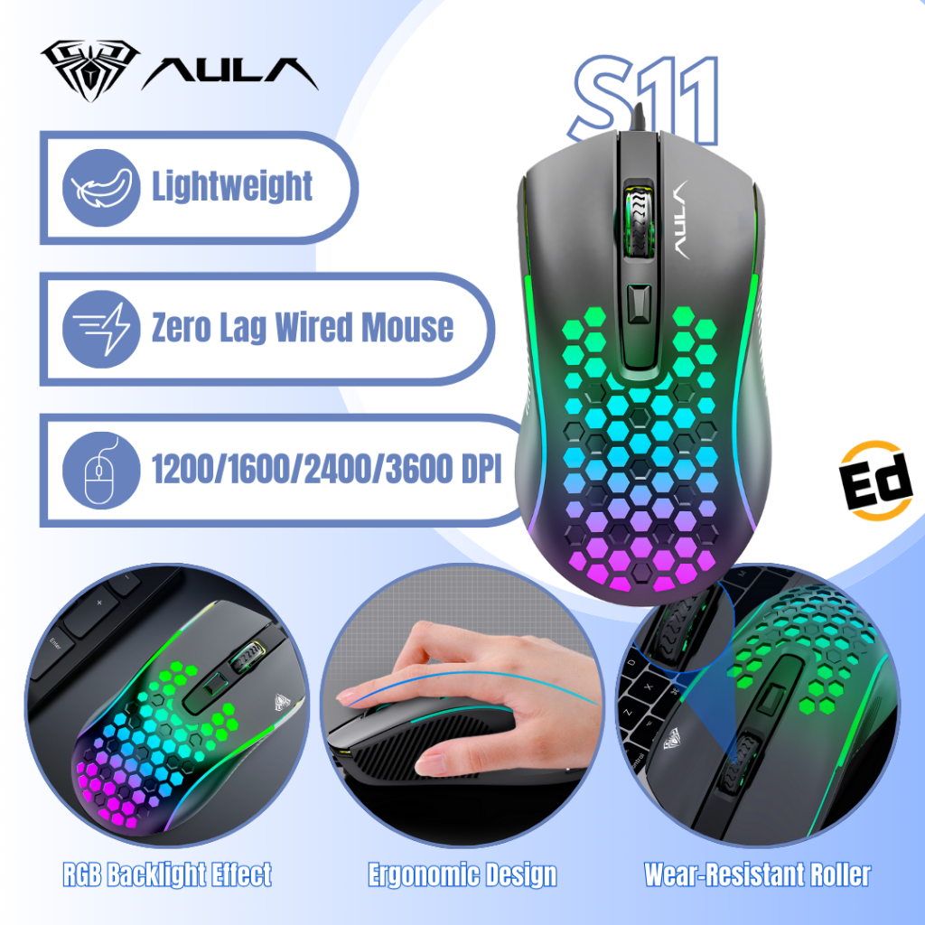 AULA Gaming Mouse S11| S12Pro| F805| F815 Wired Optical Gaming Mouse ...