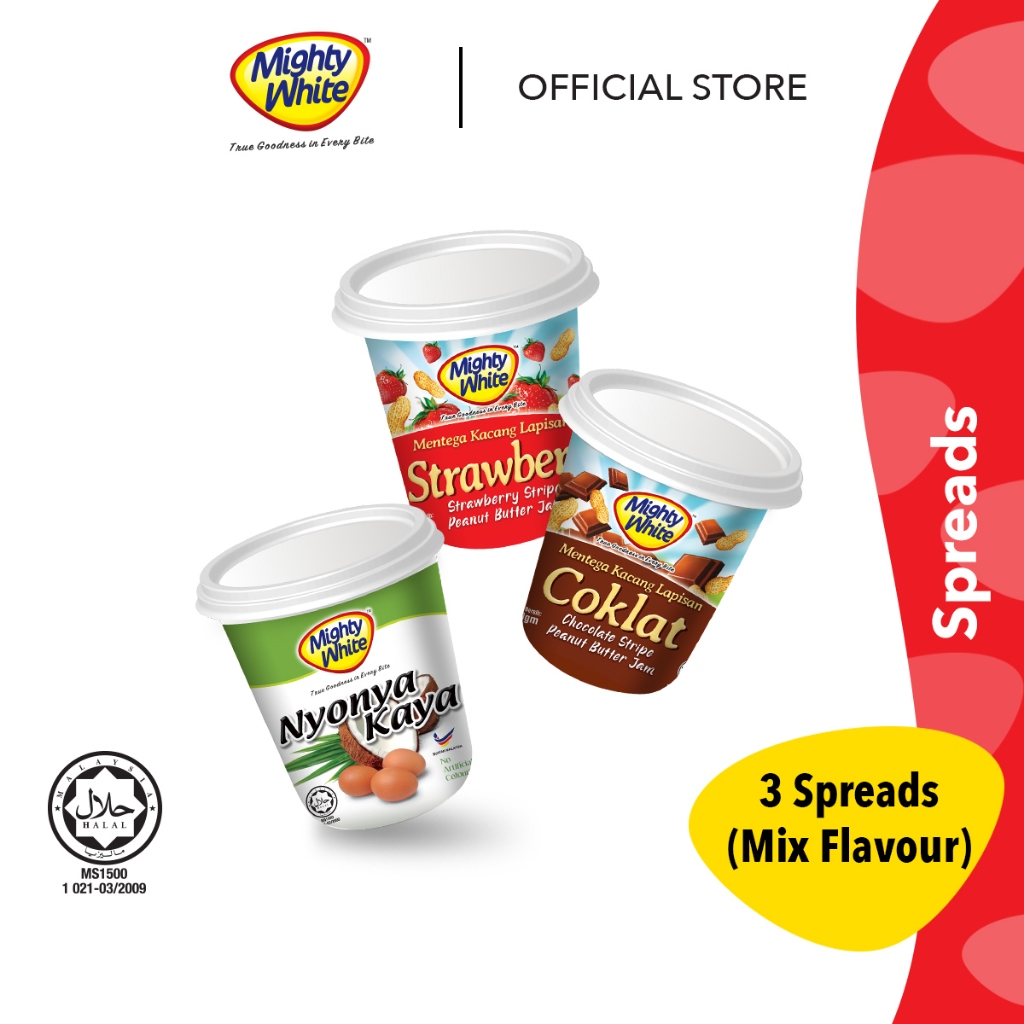 [Mighty White] Mighty Spreads (Nyonya Kaya / Chocolate Peanut Butter ...