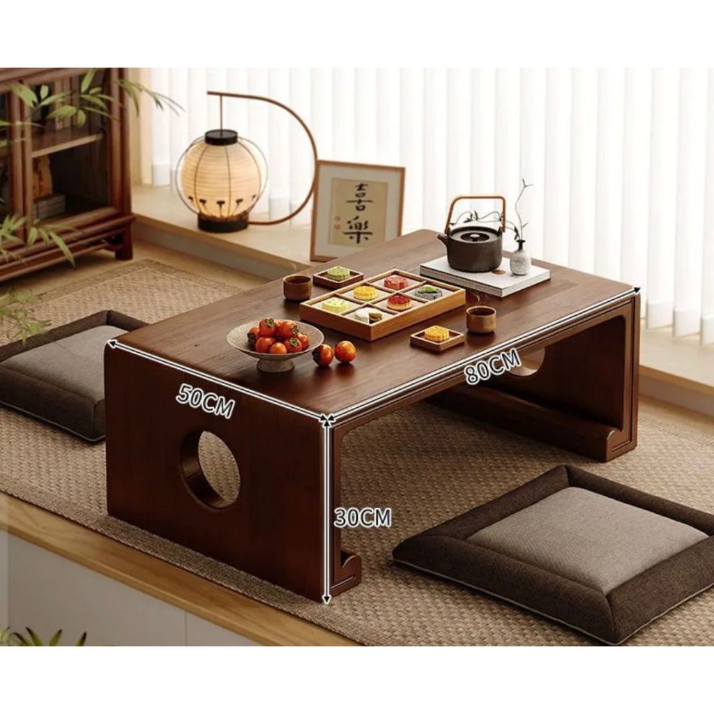 Solid wood tatami coffee table, bay window table, balcony table, small ...