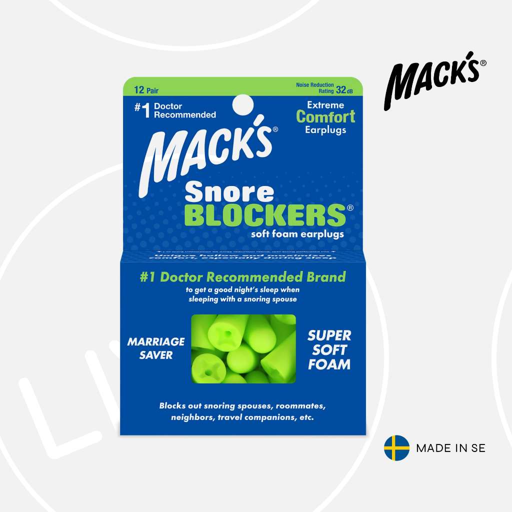 Mack's Snore Blockers Soft Foam Earplugs, 12 Pair | Ear Plugs For ...