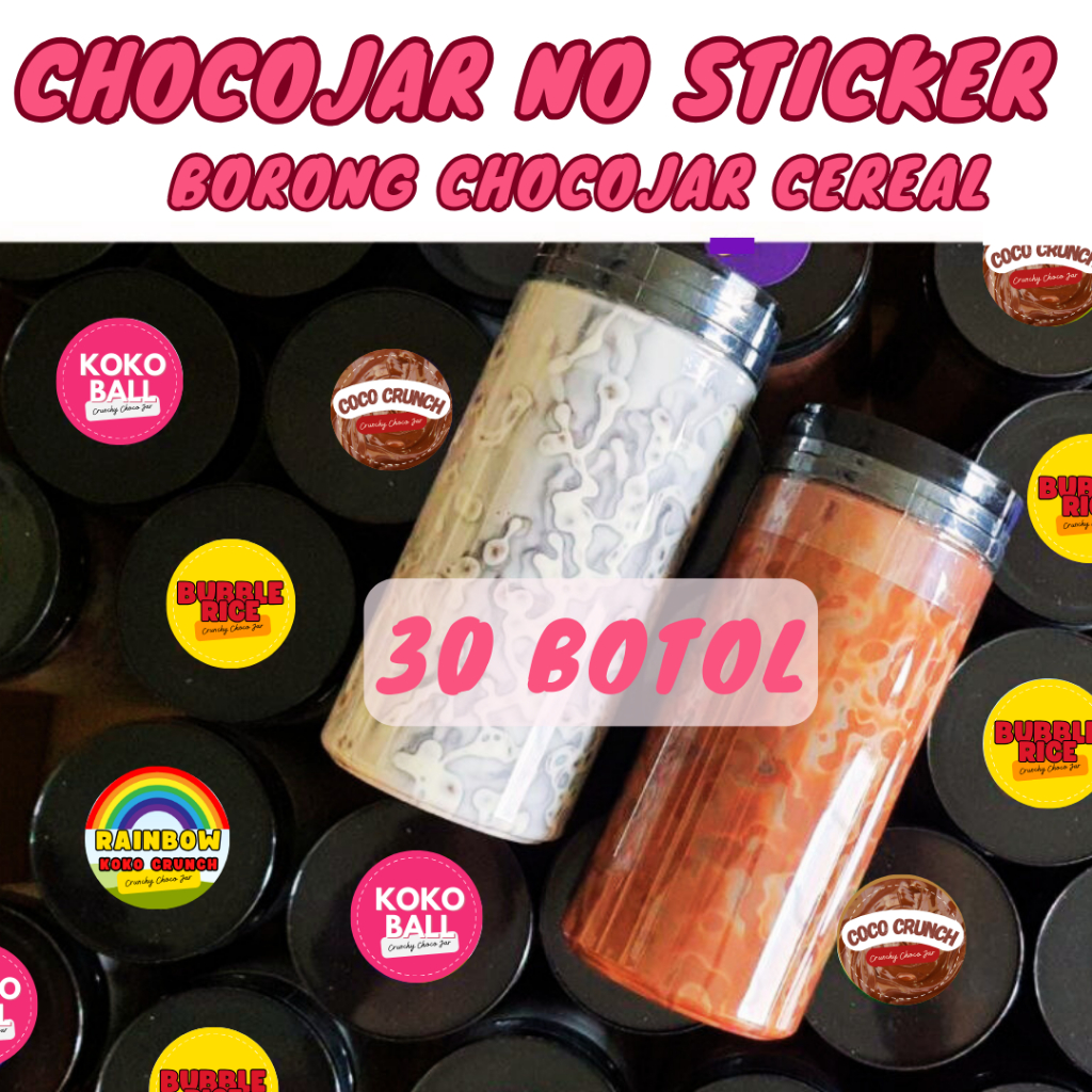 Borong Choco jar cereal version / botol 400ml- 30 botol choco jar ...