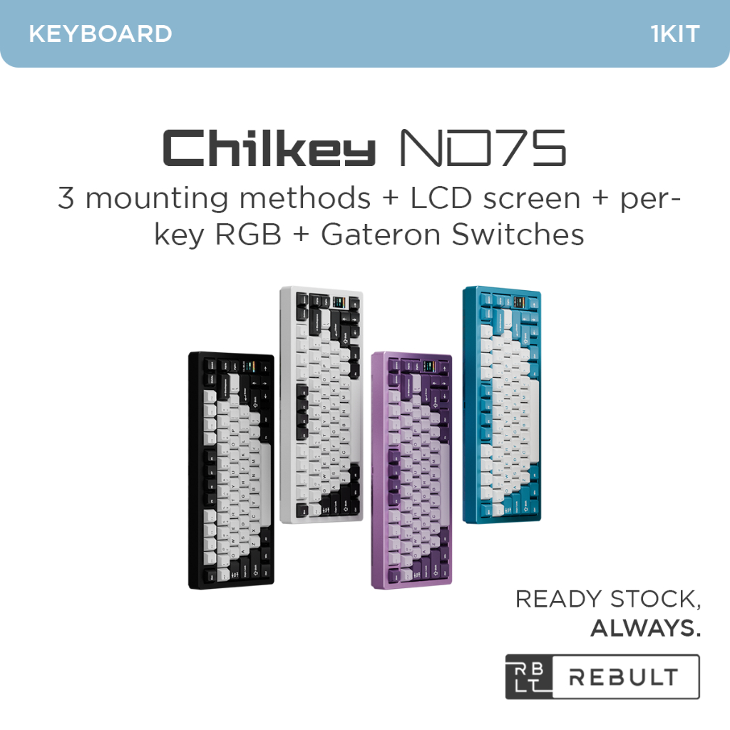 Chilkey ND75 (Assembled Edition) Mechanical Keyboard with LCD Screen ...