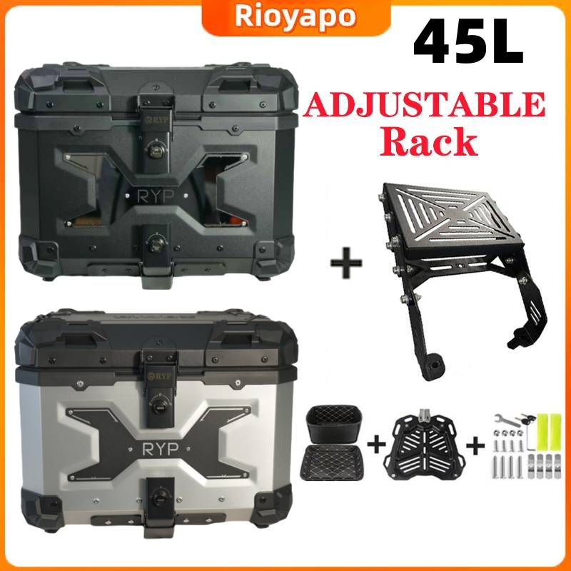 Box Motor 45L EMS Top Box Motorcycle ABS Top Box + Monorack y15zr ...