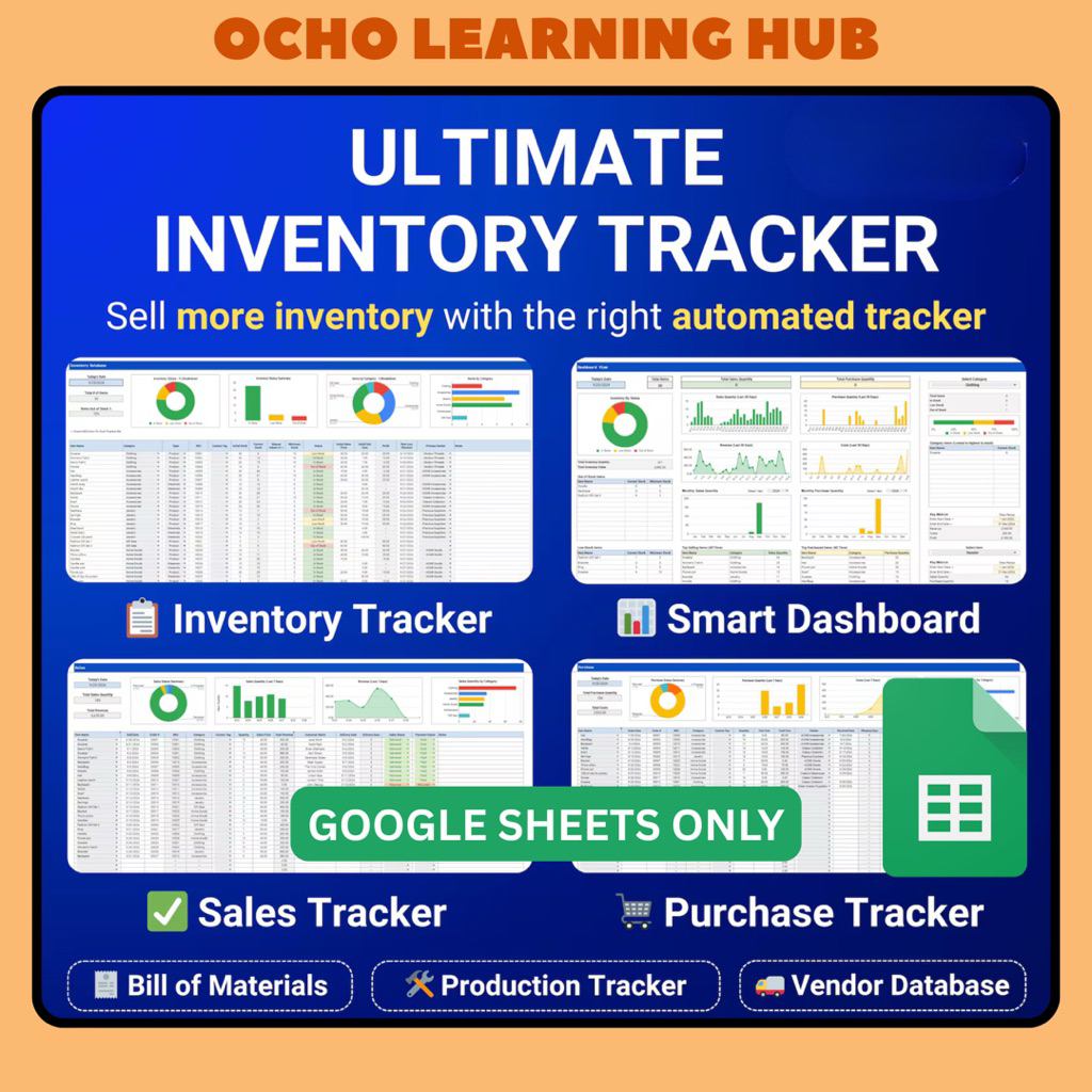 Ultimate Inventory Tracker for Google Sheets – Sales Dashboard ...