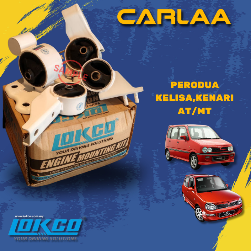 LOKCO PREMIUM PERODUA KELISA, KENARI AUTO/MANUAL ENGINE MOUNTING SET ...