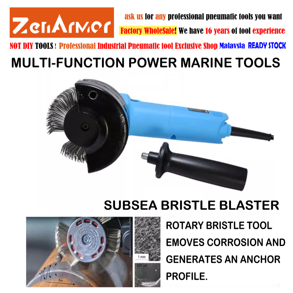 Zenarmor Power Marine Subsea Bristle Blaster – Rotary Tool for Rust ...
