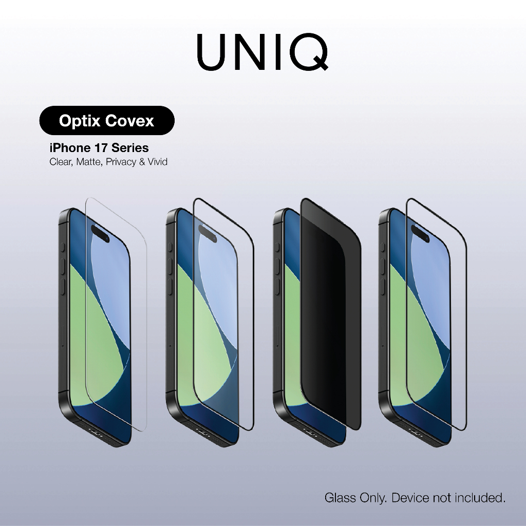 UNIQ Optix Covex/AR Vision Glass Screen Protector For iPhone 17 (6.3 ...