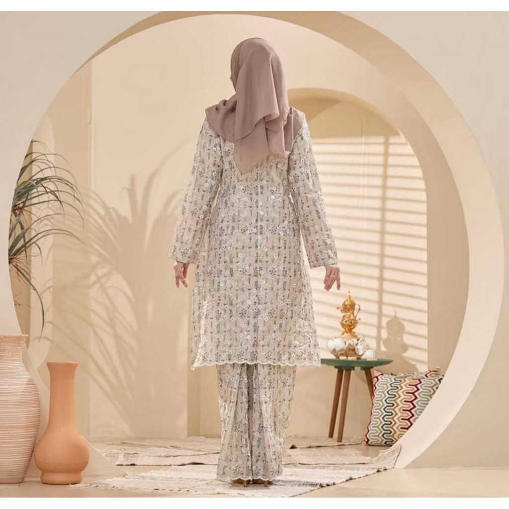 KURUNG PAHANG MODEN STELLA COTTON EMBROIDERY WITH LABUCI | Shopee Malaysia