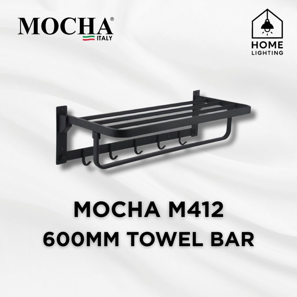 MOCHA Towel Bar M412 SUS304 Stainless Steel 600mm Wall Mounted Cloth ...