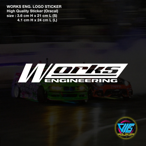 [ WORKS ENGINEERING ] Logo Sticker / Decal (High Quality Sticker ...