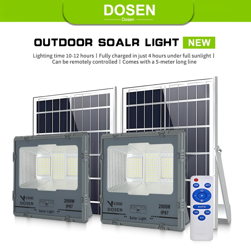 Dosen Solar light outdoor lighting 2000W Solar Spotlight lampu solar ...