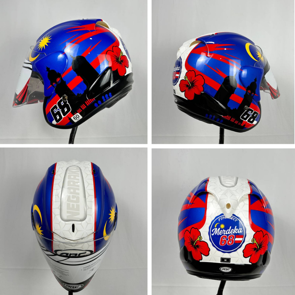 MERDEKA EDITION (HELMET ARC RITZ MERDEKA 68) - VISOR COLOR TIDAK ...