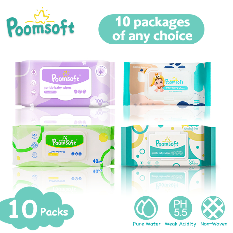 POOMSOFT Tisu Basah Bayi Tanpa Alkohol Wet Wipes /Lavendar Wet Tissue ...
