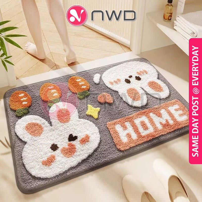 𝗘𝗫𝗧𝗥𝗔 𝗦𝗢𝗙𝗧 》Fluffy Plush Rug Soft Cute Carpet Non-Slip Home Floor Mat ...
