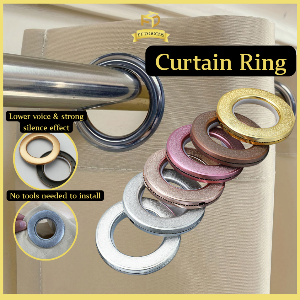 10Pcs Set Curtain Ring Eyelet Ring Hanging Curtain Hooks Ring ...