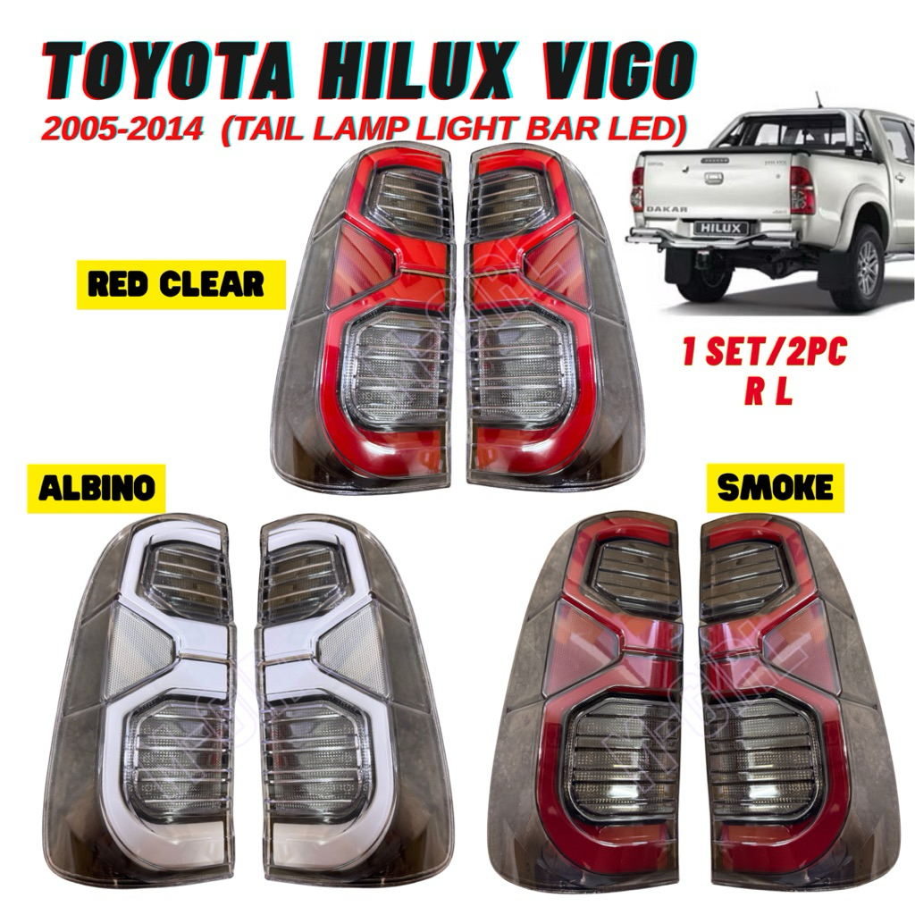 TOYOTA HILUX VIGO （2005-2014） LED TAIL LAMP TAILLAMP LIGHT BAR LED ...
