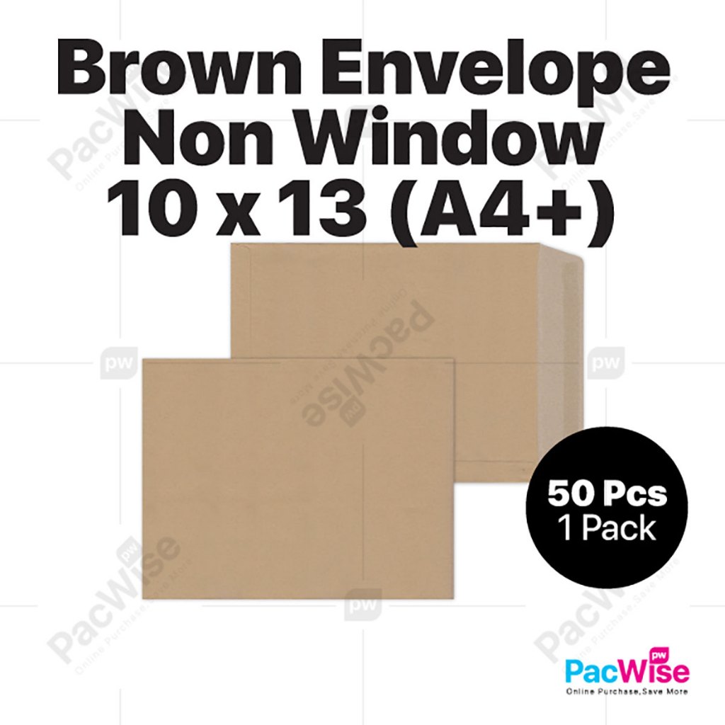 Brown Envelope / Sampul Surat Manila Coklat / Non-Window Envelope 10