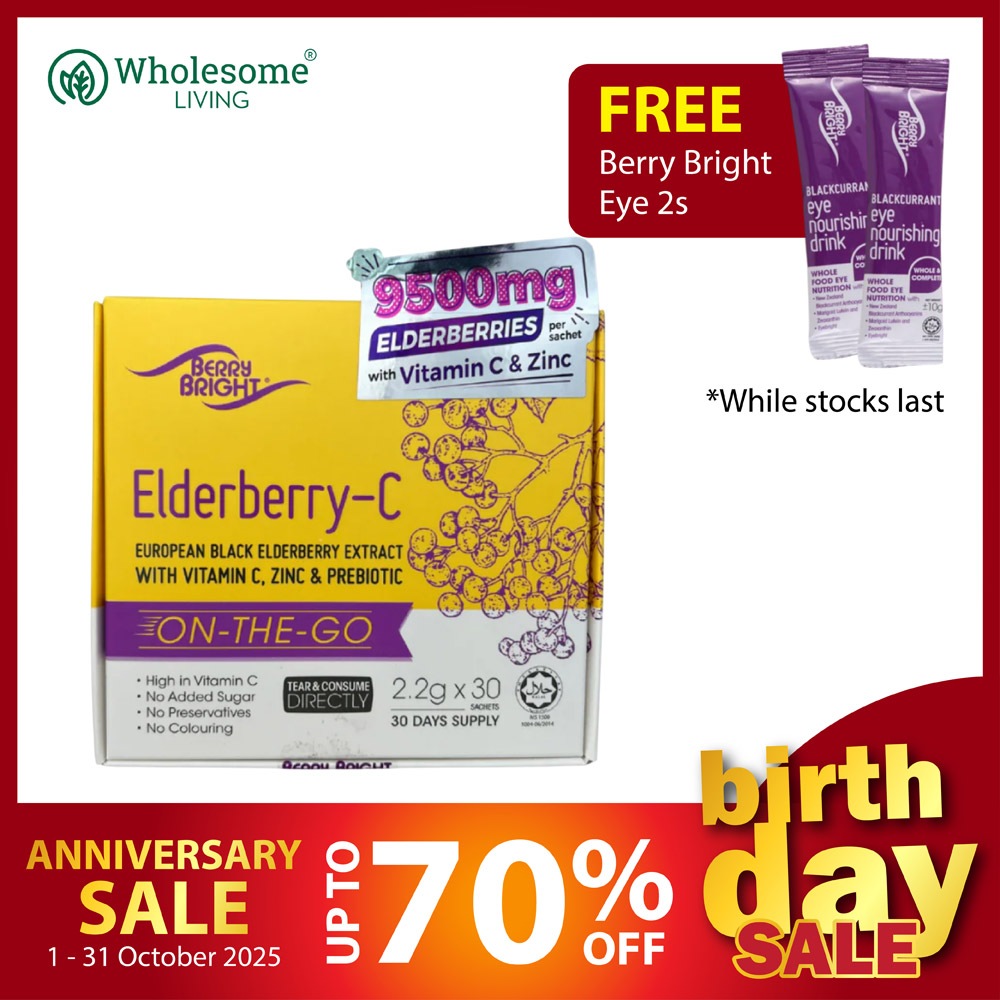 BerryBright Elderberry-C Advanced Immunity Formula with Vitamin C+Zinc ...