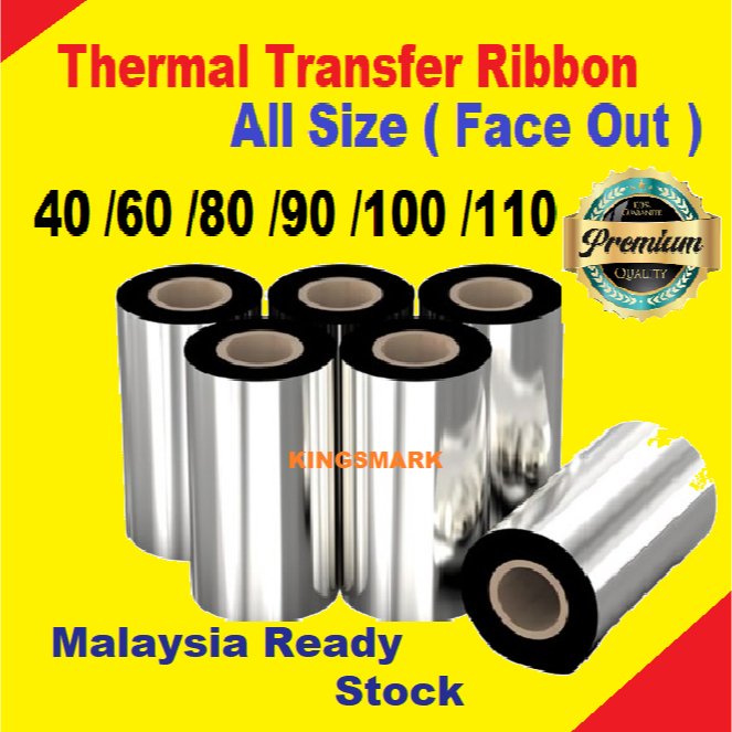 PREMIUM Thermal Transfer Wax Ribbon Barcode Ribbon Wax Ribbon Resin Wax ...
