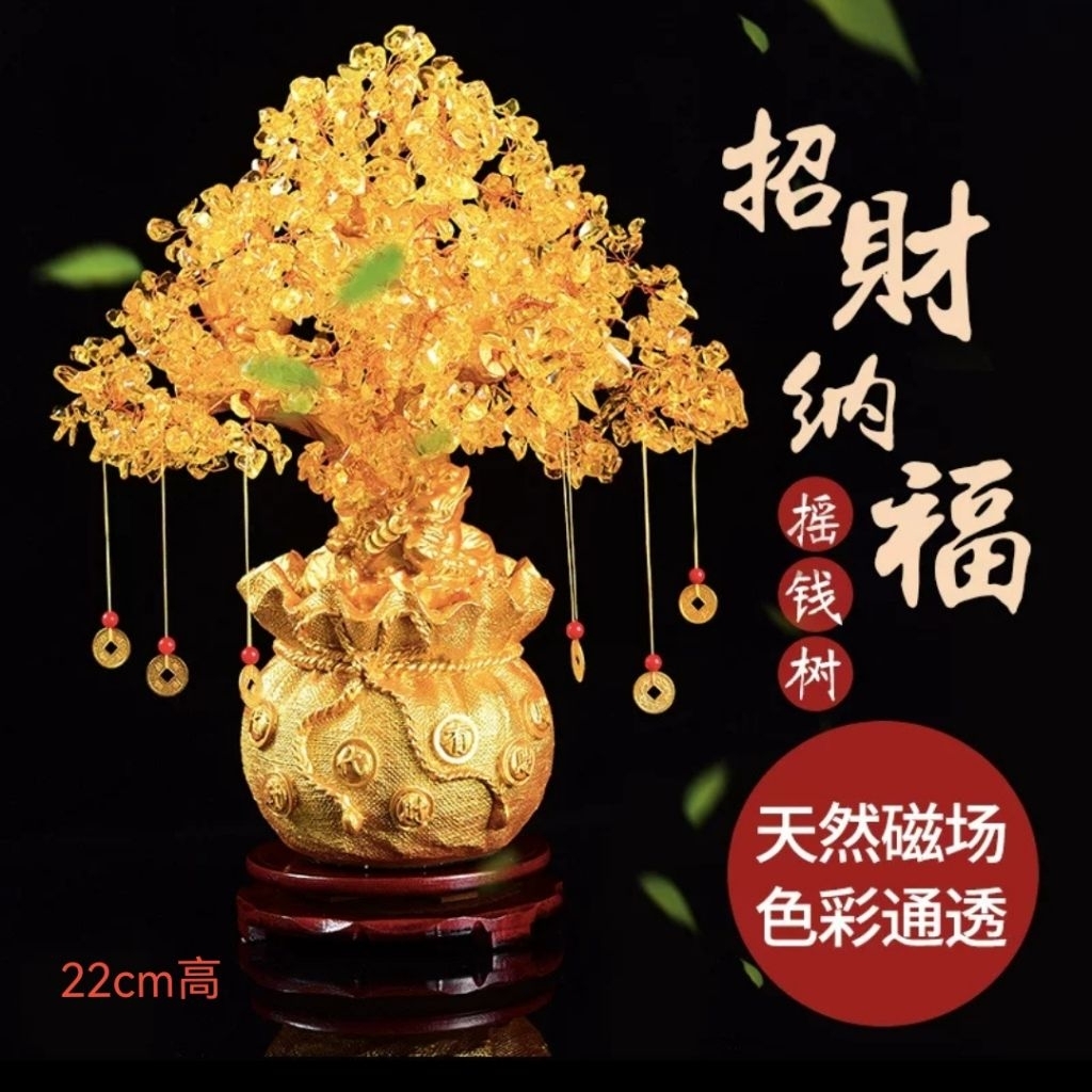 摇钱树发财树家居装饰 专用来招财放在财位增加财气