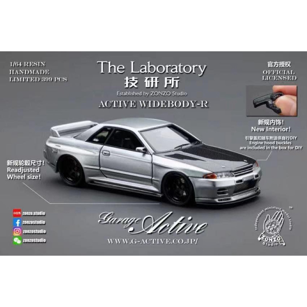 The Laboratory x Zonzo Studio 1/64 Garage Active Widebody R Nissan