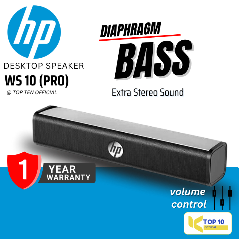 WS 10 USB Computer Speaker Wired Soundbar BASS Audio Speaker PC Laptop ...