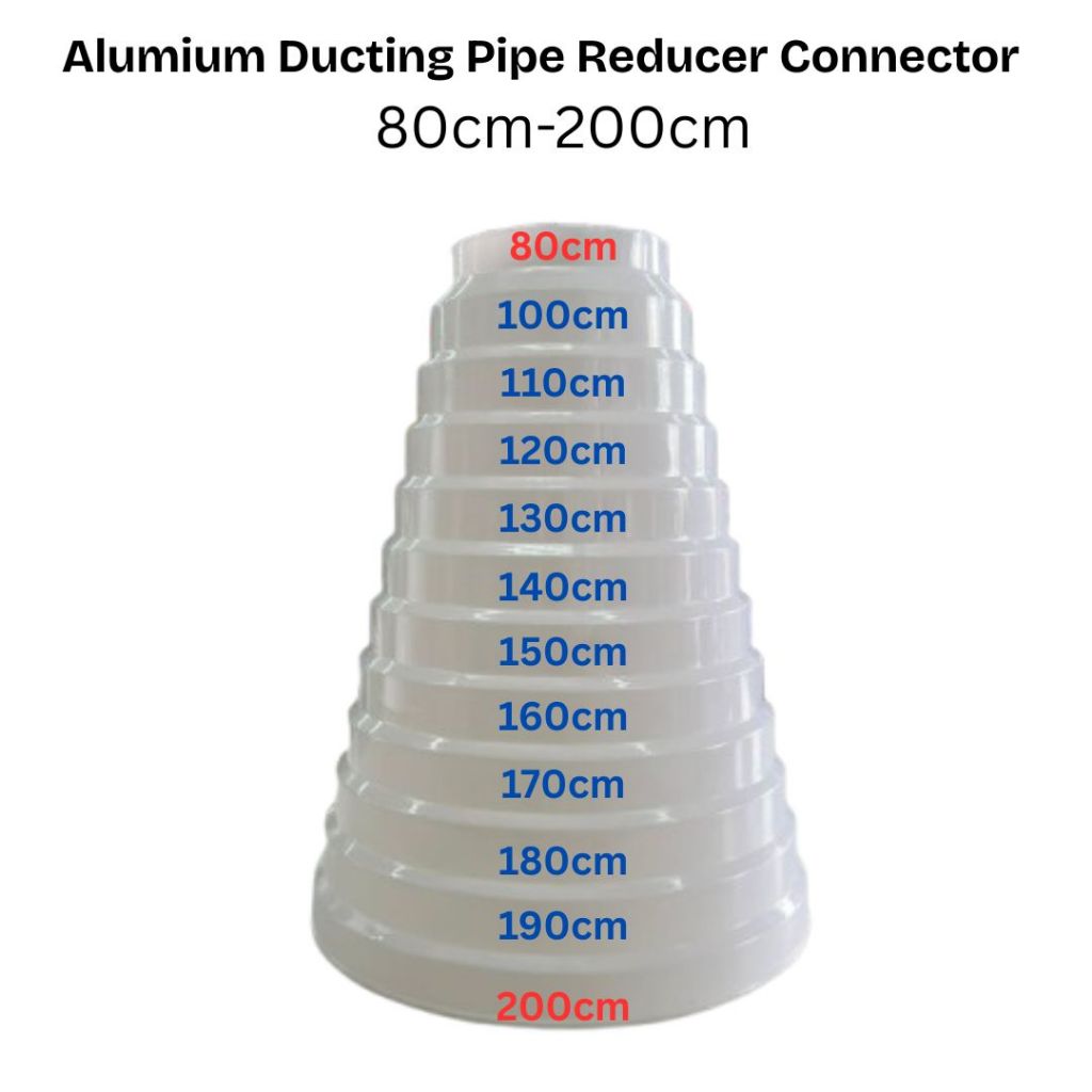 [READY STOCKS] PVC DUCTING HOSE REDUCER CONNECTOR FOR VENTILATION 80CM ...
