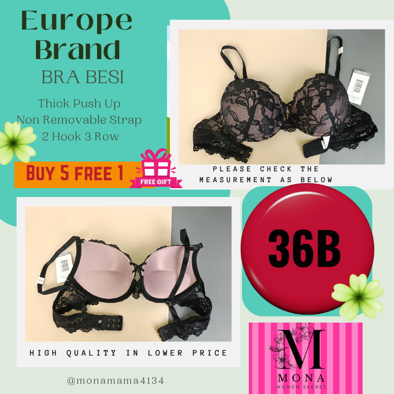 MONA Bra Besi Push Up High Quality 36B Cup Limited Stock Coli Wanita ...