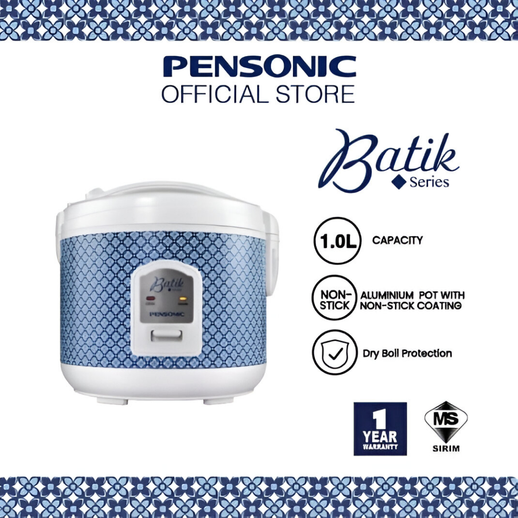 [ NEW ] Pensonic Batik Series Rice Cooker (1.0L) | Periuk Nasi Siri ...
