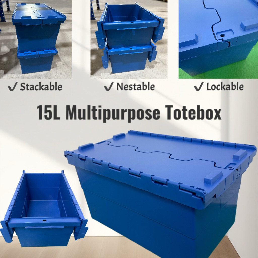 15L S Size Security Tote Box Retail Shop Storage Box Plastic Container ...