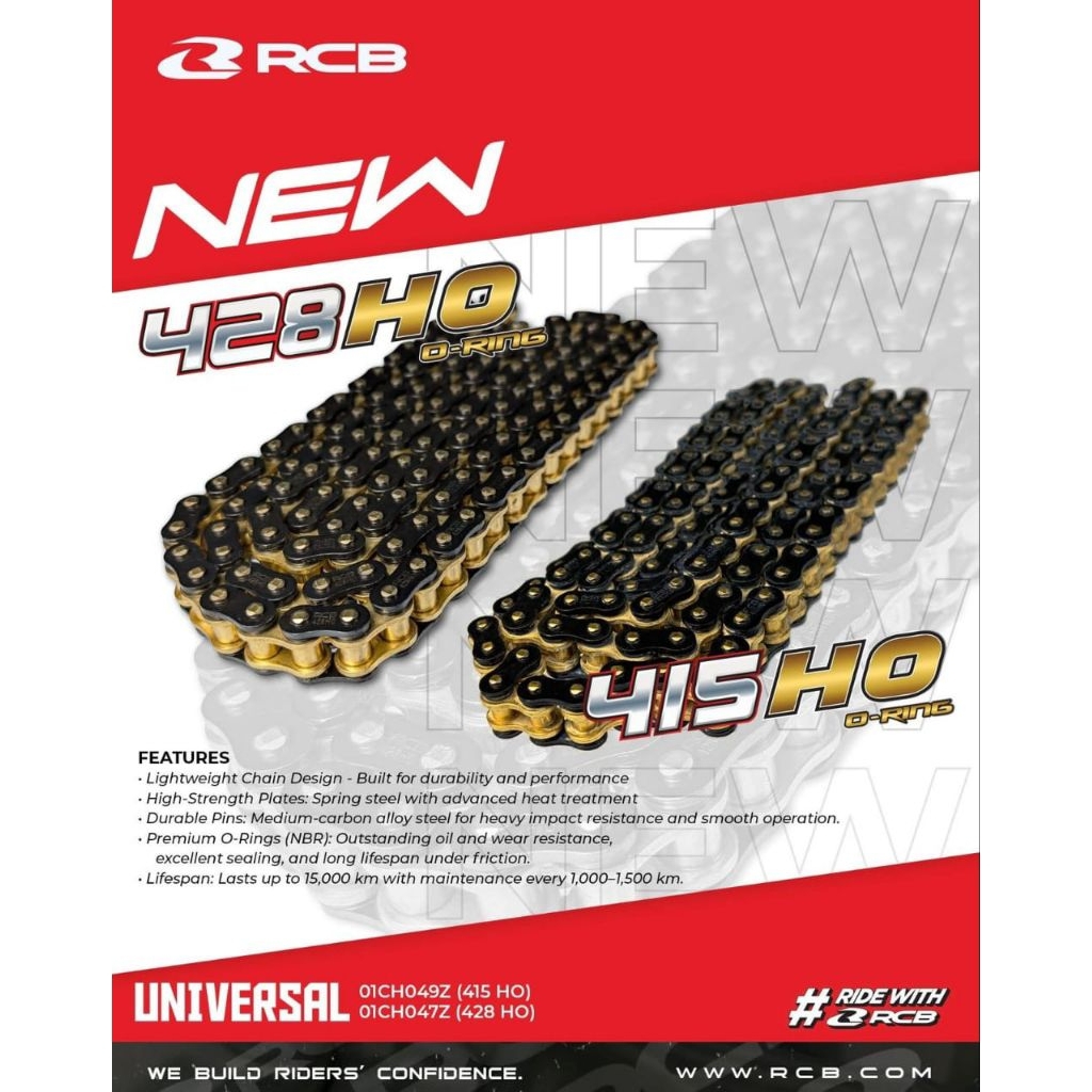RCB CHAIN 428HO/415HO/428RO/415S 💯% ORIGINAL | Shopee Malaysia